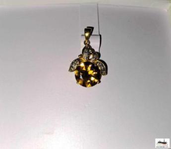 Beautiful Yellow Zargon Pendant For Sale