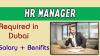 HR Manager Required in Dubai