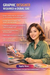 Graphic Designer Required in Dubai